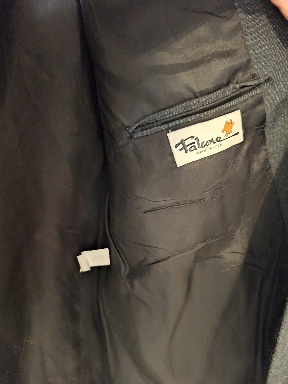 Men's Dark Gray Single-Breasted Sport Coat